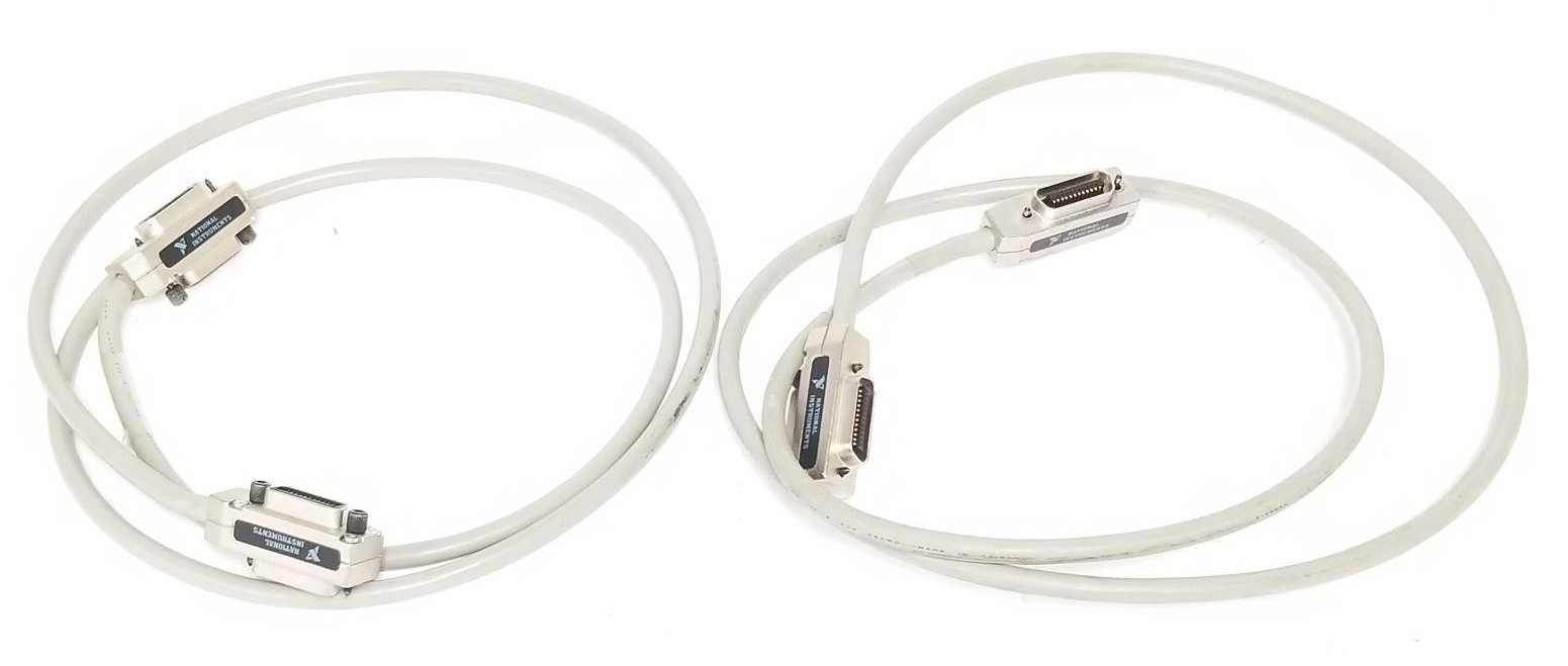 Used LOT OF 2 NATIONAL INSTRUMENTS 763507-02 CABLES, REV 1, TYPE X2, 2.1M