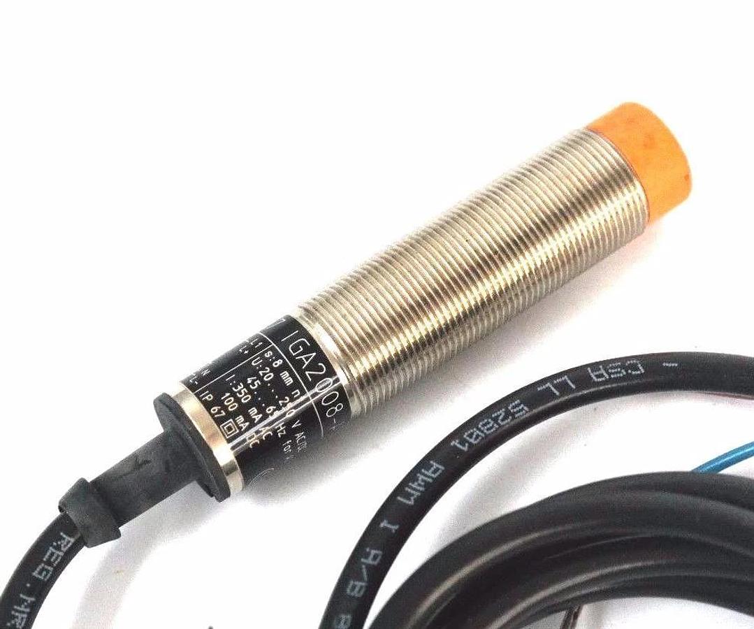 Used NIB IFM EFECTOR IGA2008-ABOA PROXIMITY SENSOR W/ CABLE IG0307, IGA2008AB0A