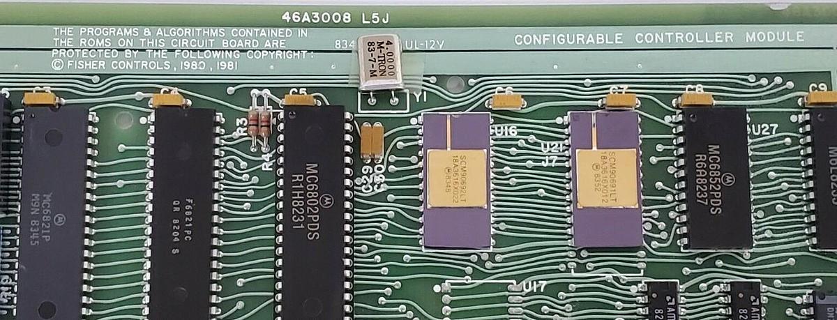 Used FISHER CONTROLS 46A3008 L5J CONFIGURABLE CONTROLLER MODULE