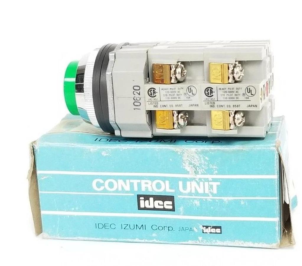 Used NIB IDEC ABD222N-G CONTROL UNIT ABD222NG, 41-10650, GREEN PUSHBUTTON