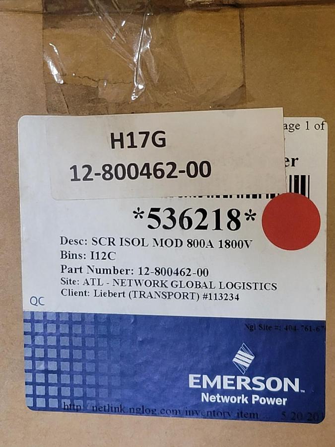 Used NIB PRX EMERSON PA431870-L SCR ISOL MOD 800A 1800V 12-800462-00