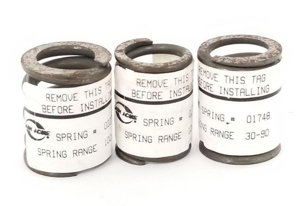 NEW CASH ACME 20334 PRESSURE SPRING SET 01747 10-50, 01748 30-90, 02235 100-180