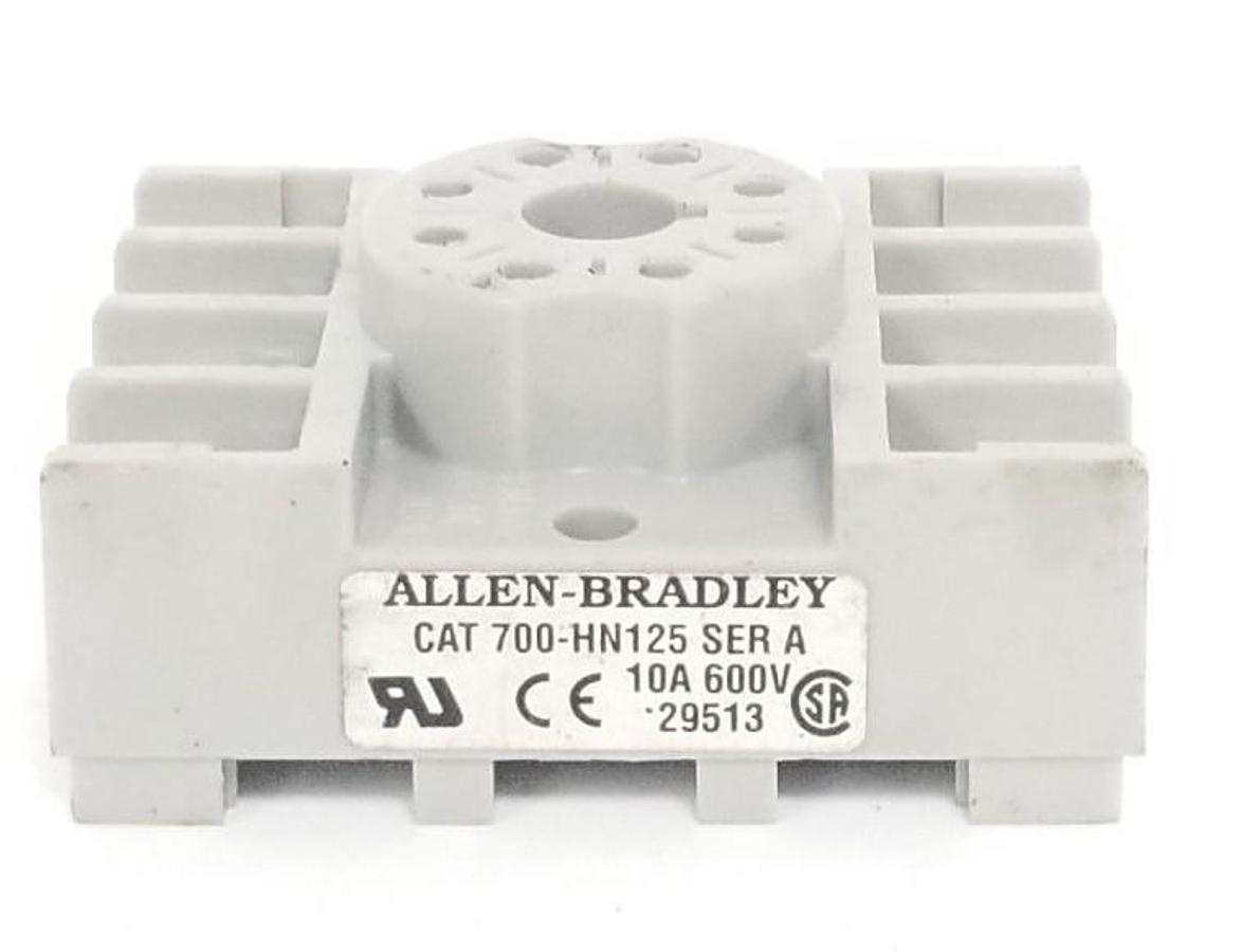 Used ALLEN BRADLEY 700-HN125 RELAY SOCKET BASE SER. A 10A 600V 700HN125