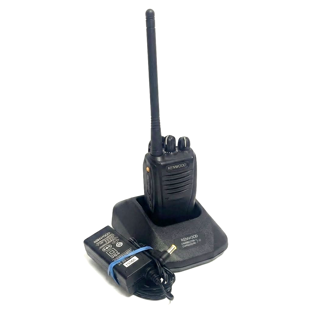 Used Kenwood TK-3360 UHF Radio KSC-25 Charger Base W0H-0010 Adapter Bundle