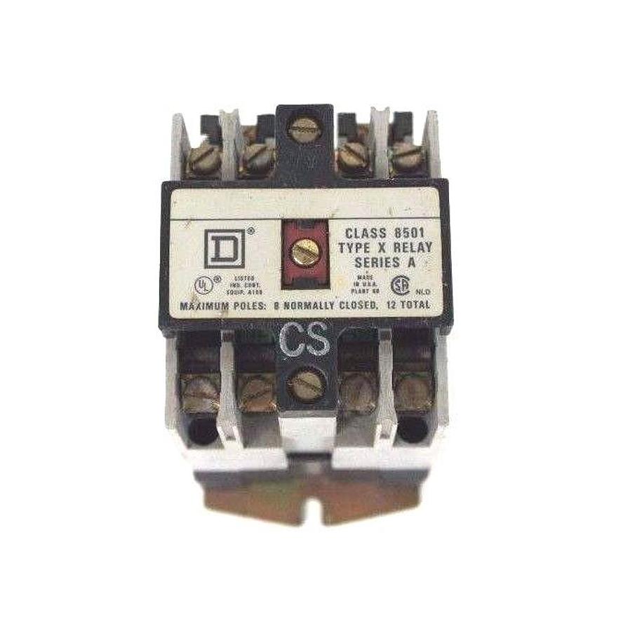 Used SQUARE D 8501-X0-20 TYPE X CONTROL RELAY SER A 8501XO40 8501X040