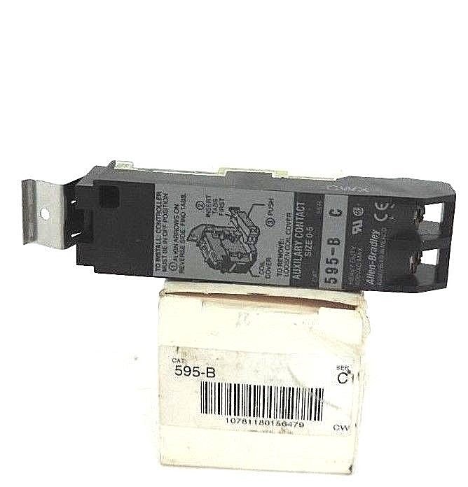 NIB ALLEN BRADLEY 595-B AUXILIARY CONTACT SER. C, 1NC FOR NEMA SIZES 0-5, 595B
