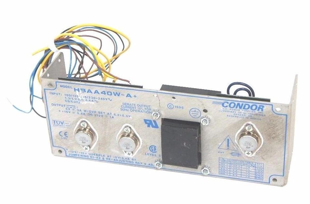 Used CONDOR HBAA40W-A+ DC POWER SUPPLY HBAA40WA+