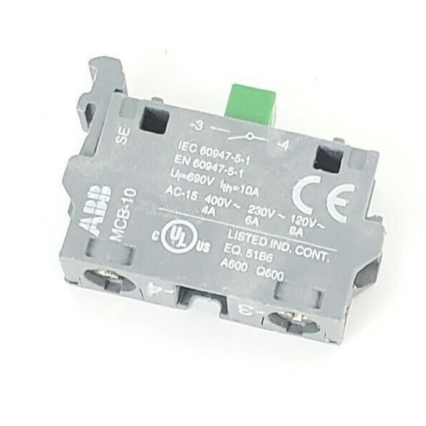 Used ABB MCB-10 CONTACT BLOCK CONTACT BLOCK 10AMP 690V