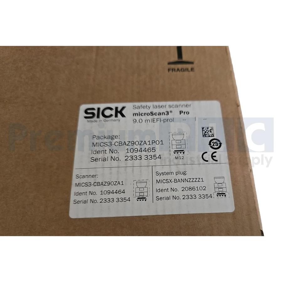 Used SICK MICS3-CBAZ90ZA1P01 microScan3 Pro 9.0m EFI-pro SAFETY SCANNER 1094465 NSFS
