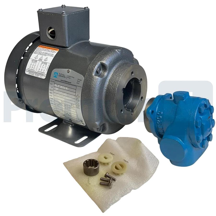 TUTHILL HTI 780-004 / 000LEV-C-A-7 ROTARY GEAR PUMP & MOTOR .25HP 3P .5GPM NSMP