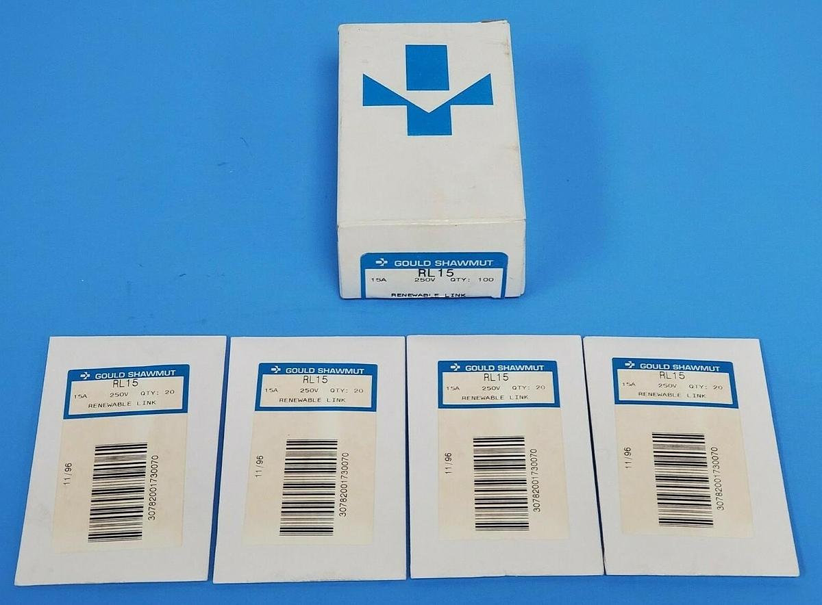 Used LOT OF 80 NEW GOULD SHAMUT RL15 RENEWABLE LINKS