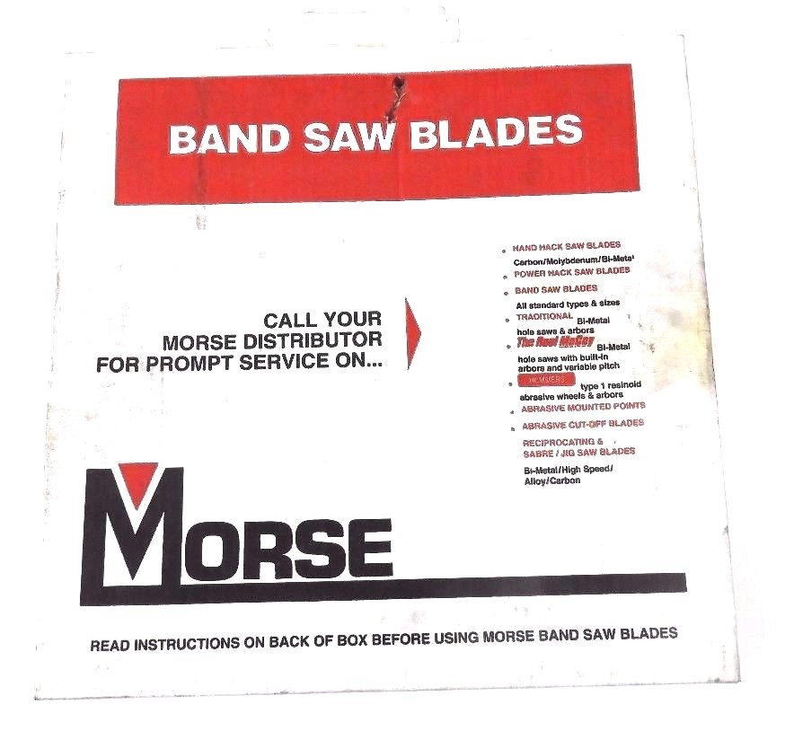 NIB MORSE 4VY12 BAND SAW BLADE 1/2 25 10R HEF, 11 FT., 01076584