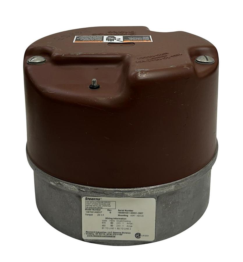 Used STEARNS 1087031A0ENF Rev. B BRAKE ASSEMBLY 25LB-FT VERTICAL MOUNT 480-575V USNP