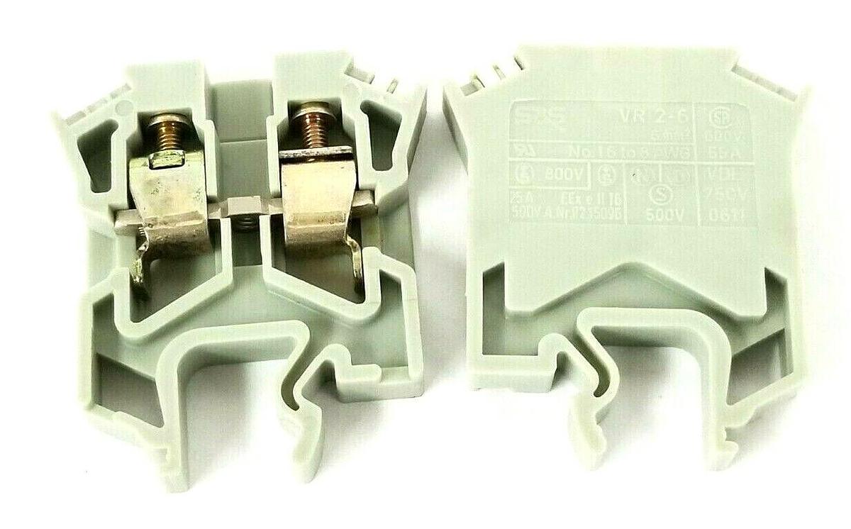 Used LOT OF 12 SPRECHER & SCHUH VR 2-6 TERMINAL BLOCKS 16-8AWG 600V 55A