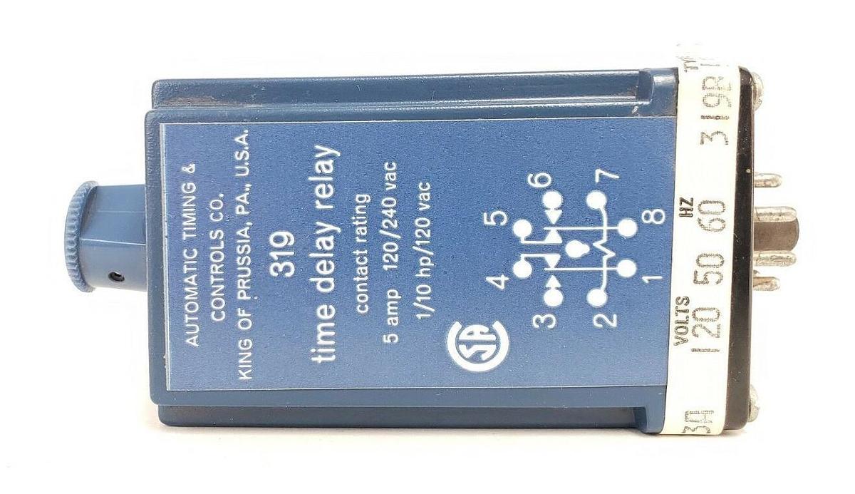 Used NIB ATC 319B101Q1C TIME DELAY RELAY 120V, 50/60HZ, 0-6SEC