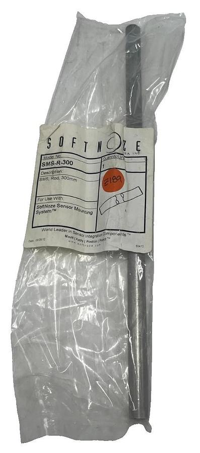 Used SOFTNOZE SMS-R-300 Straight Sensor Mounting Rod 1/2" Dia x 300mm Stainless Steel