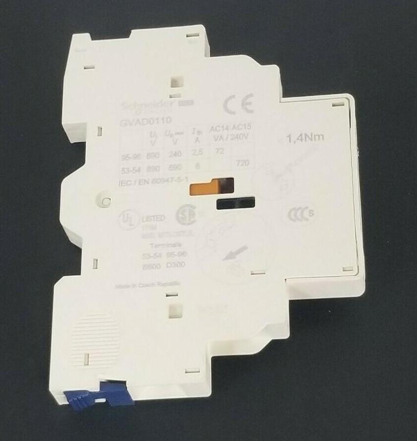 Used SCHNEIDER ELECTRIC GVAD0110 SIGNALING CONTACT 575VAC