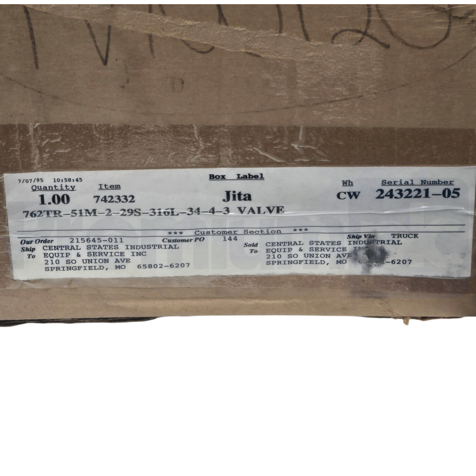 Used Alfa Laval Tri-Clover 762TR 2" SS316 Seat Valve 762TR-51M-2-29S-316L-34-4-3 NEW