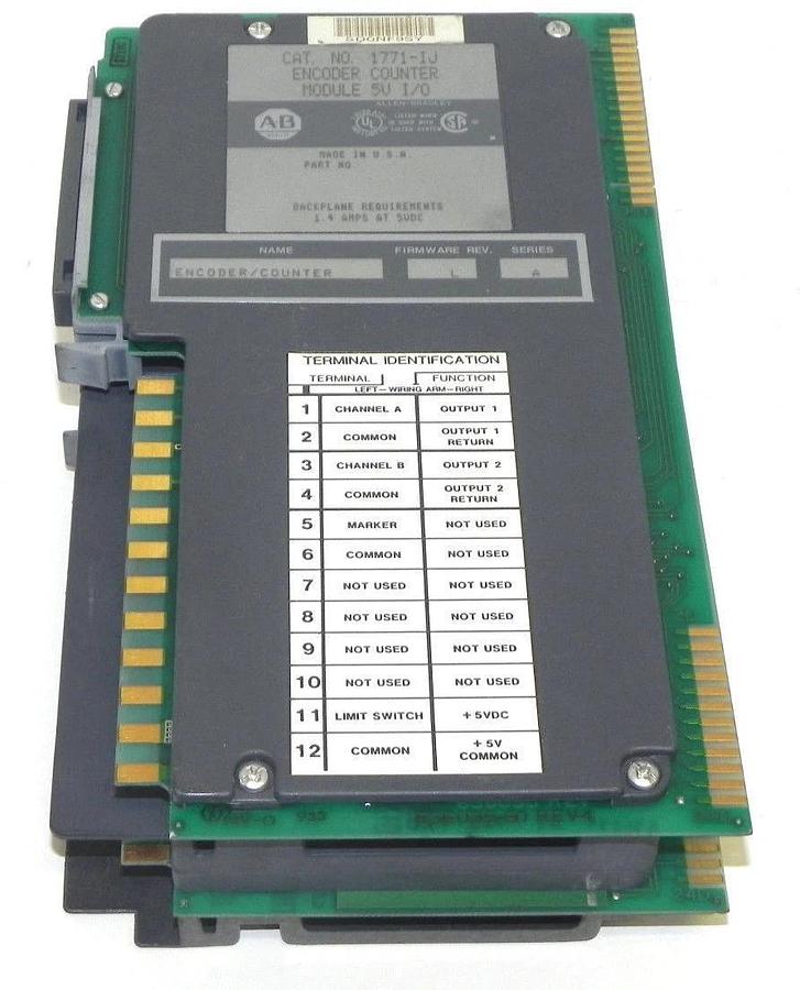 Used ALLEN BRADLEY 1771-IJ ENCODER COUNTER MODULE 5V I/O 1771IJ