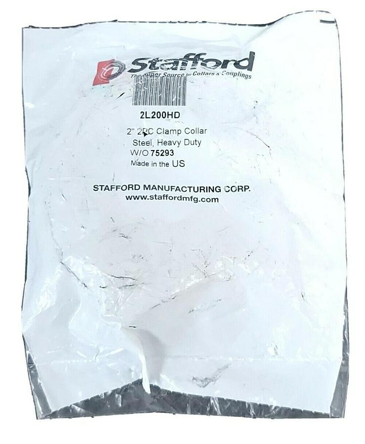 Used NEW STAFFORD 2L200HD 2'' 2PC CLAMP COLLAR STEEL, HEAVY DUTY W/ 75293