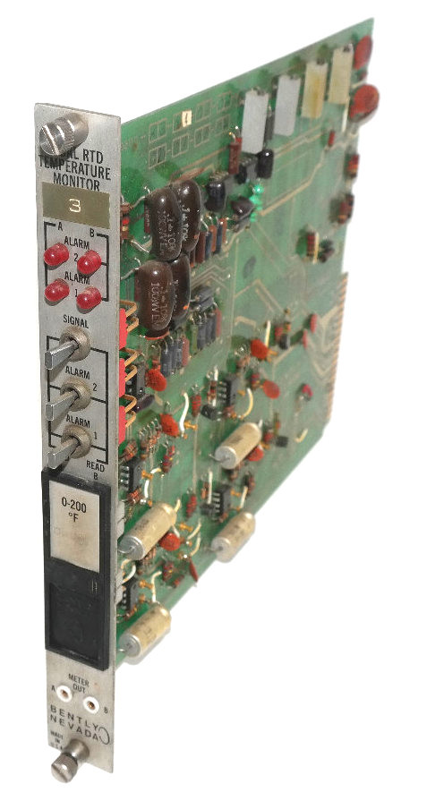 Used BENTLY NEVADA 90201-02E DUAL RTD TEMPERATURE MONITOR 90202-01