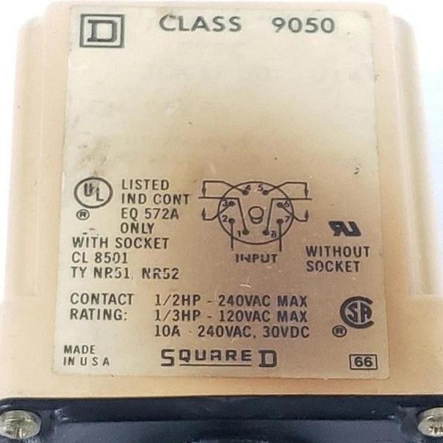 Used LOT OF 3 SQUARE D 9050-JCK1F30V14 TIMER RELAYS 240VAC 10A T-JCK 9050JCK1F30V14