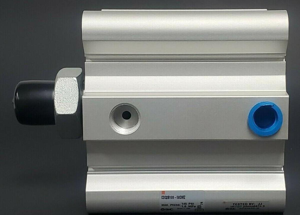 Used NEW SMC CDQ2B100-50DMZ COMPACT CYLINDER CDQ2B10050DMZ, 145PSI 1.0MPa