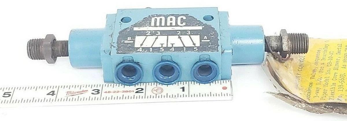 Used MAC 1804-1-03 3-WAY SEQUENCE SOLENOID VALVE 3/8" V-13231 1804103