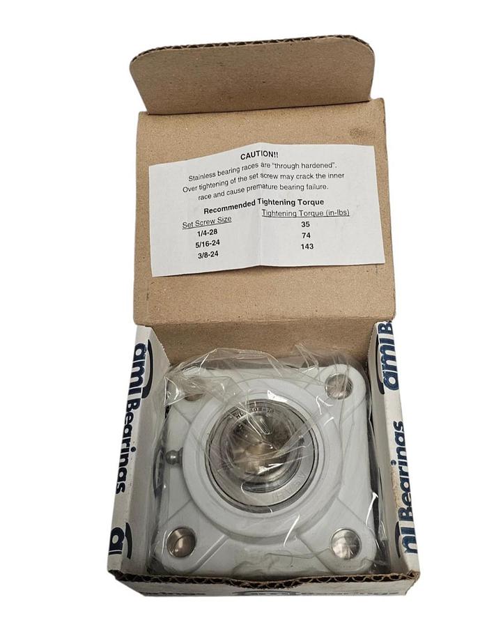 Used NIB AMI BEARINGS MUCFPL205-16W FLANGE-MOUNT BALL BEARING UNIT 4-BOLT