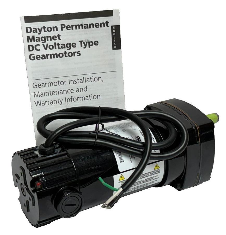 Used Dayton 2H561A | 2H561 Parallel DC Gearmotor 1/10 HP 90V/130V 139 RPM New Surplus