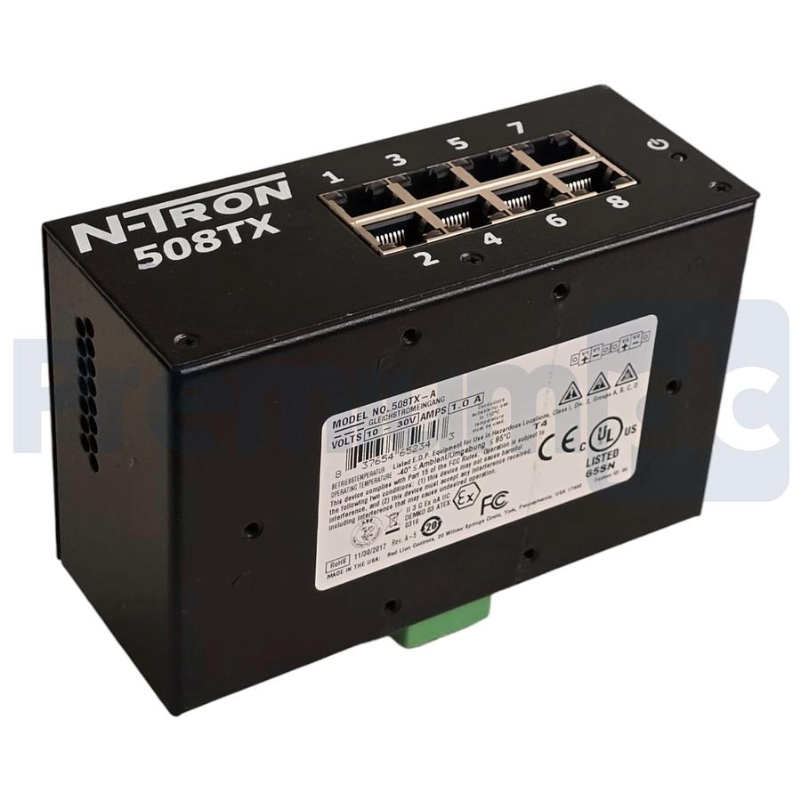 Used Red Lion N-Tron 508TX-A | 508TX Managed Ethernet Switch 8-Port 10-30VDC NSNP