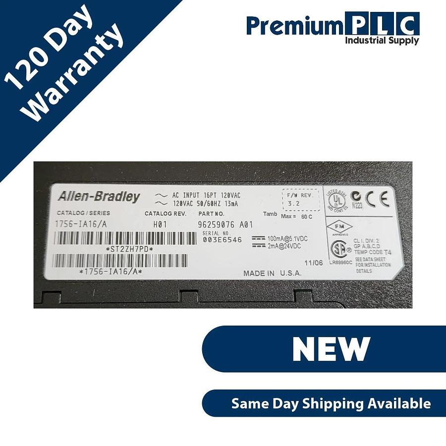 NEW ALLEN BRADLEY 1756-IA16 /A ControlLogix 16-PT DIGITAL INPUT MODULE 1756IA16
