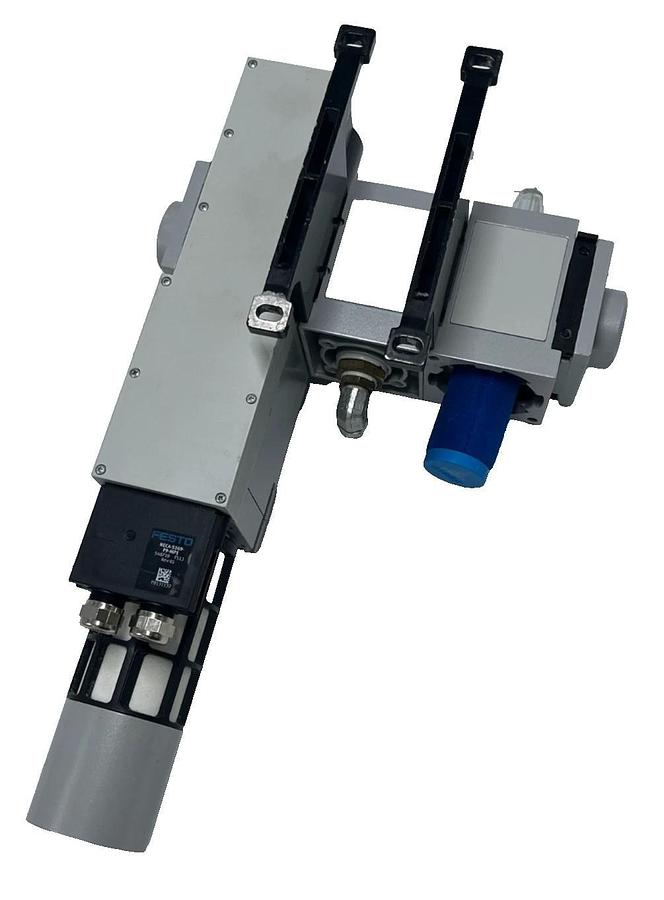 Used Festo MS6 Pneumatic Assembly: MS6-SV-1/2 Safety Valve + MS6-LFM Filter + MS6-FRM