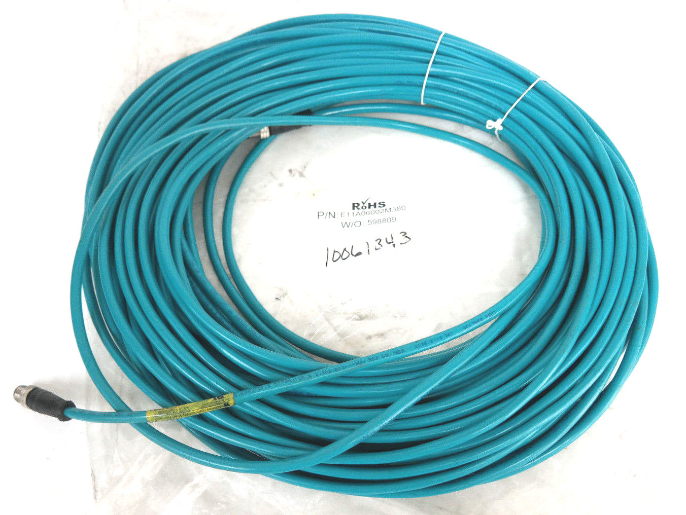 Used NEW DANIEL WOODHEAD E11A06002M380 MICRO-CHANGE CORDSET 4P MALE/MALE STRAIGHT 38M