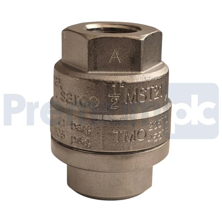 Used Spirax Sarco 1250990 MST21 Thermostatic Steam Trap 1/2" FNPT 518°F 304psig NSMP