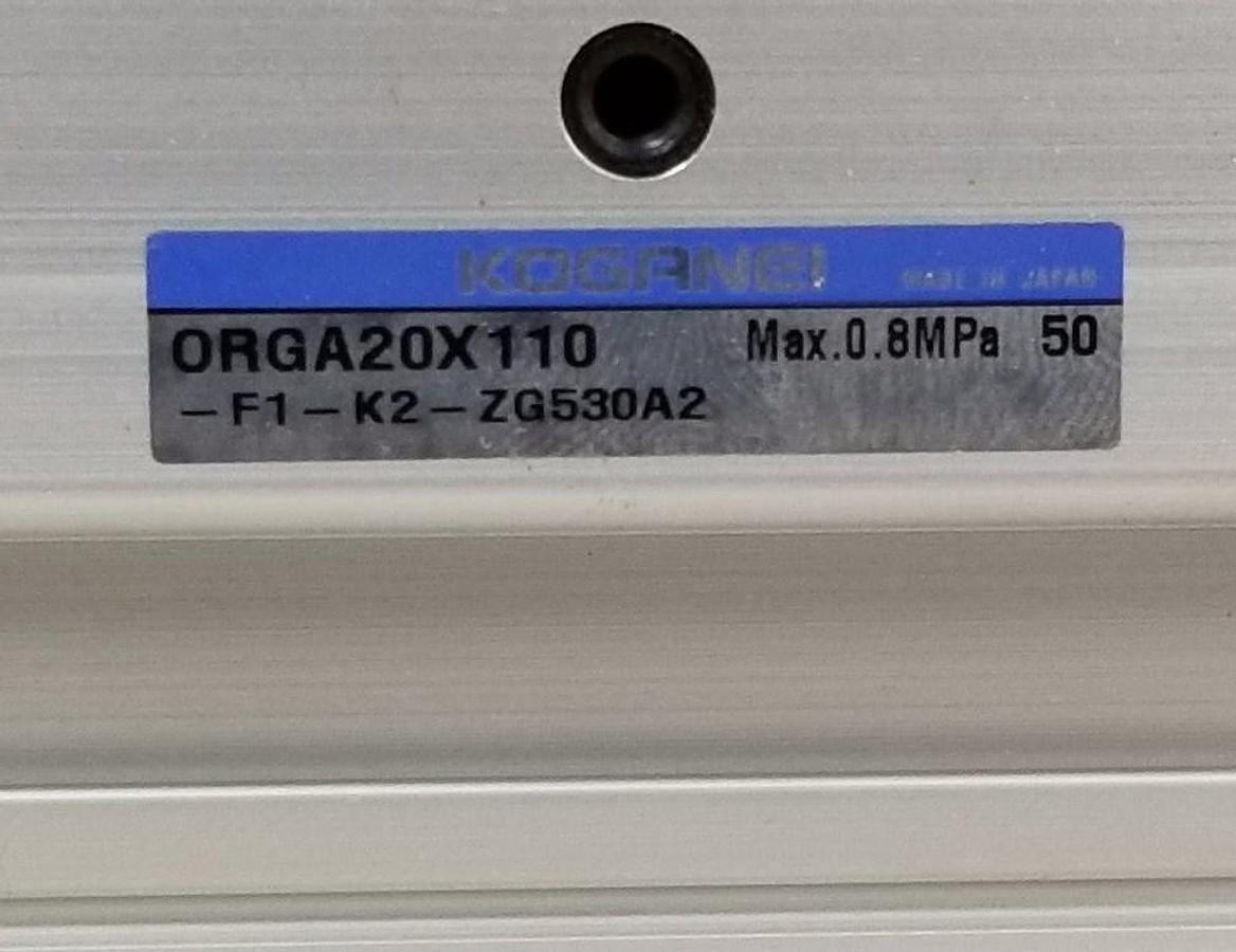 Used NEW KOGANEI ORGA20X110 RODLESS CYLINDER ACTUATOR MAX. 0.8MPa 50