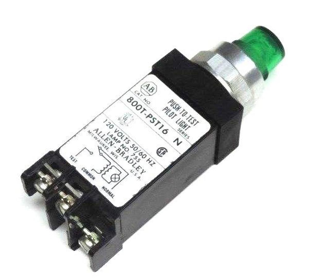 Used ALLEN BRADLEY 800T-PST16 PUSH TO TEST PILOT LIGHT SER N 800TPST16