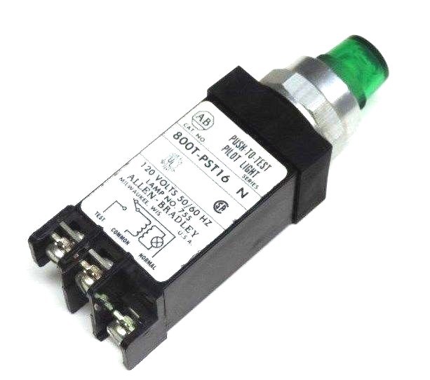Used ALLEN BRADLEY 800T-PST16 PUSH TO TEST PILOT LIGHT SER N 800TPST16