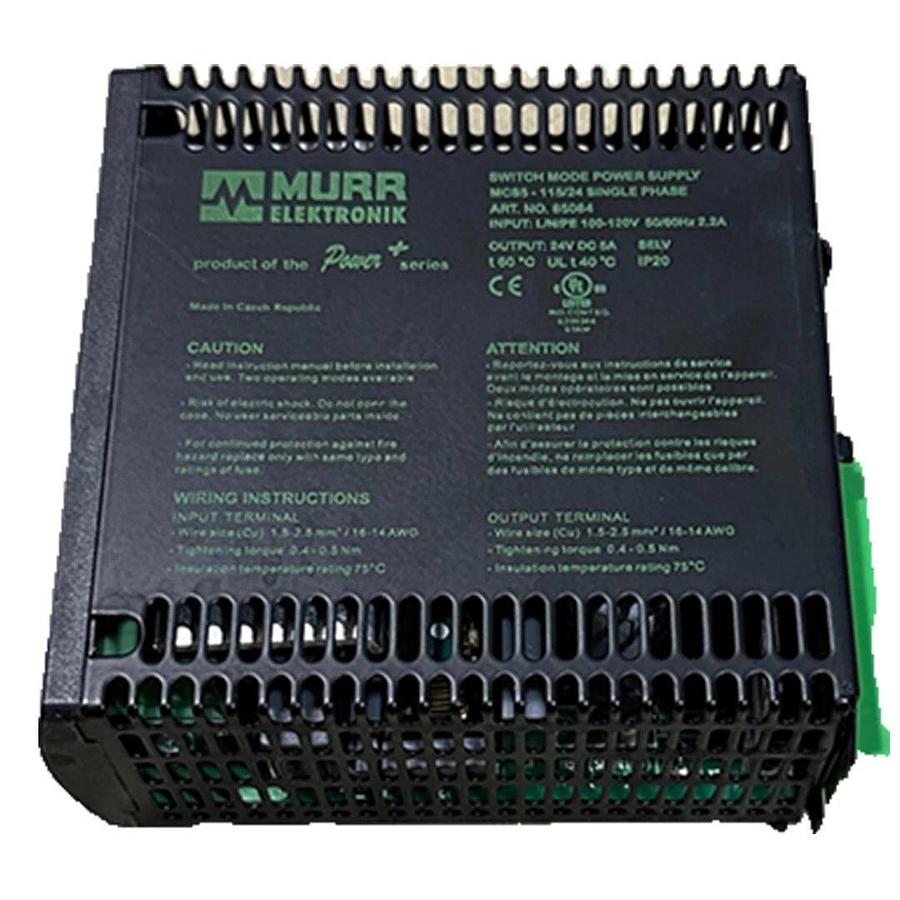 Used MURR ELEKTRONIK MCS5-115/24 SWITCH MODE POWER SUPPLY 50/60Hz 110/120V 85084