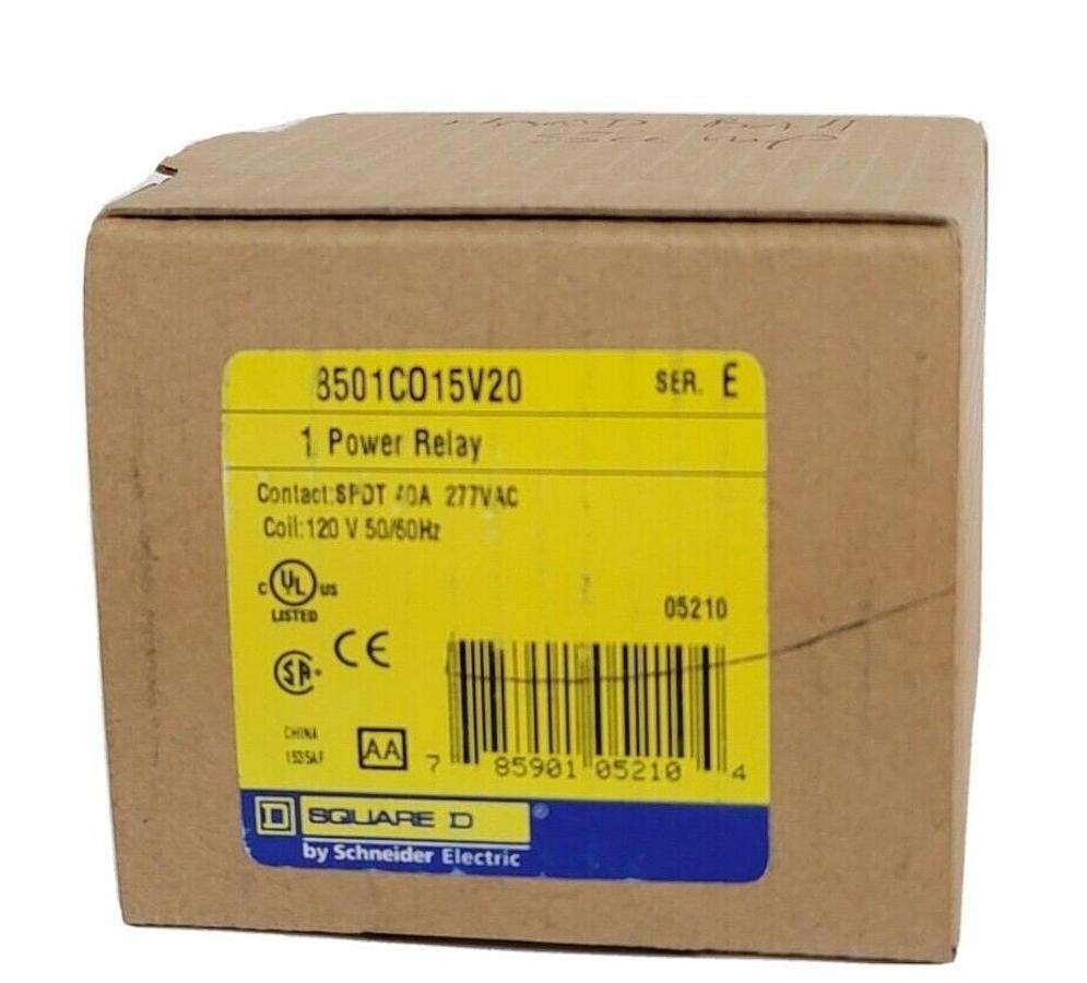 Used NIB SQUARE D 8501CO15V20 POWER RELAY 12120V 50/60HZ