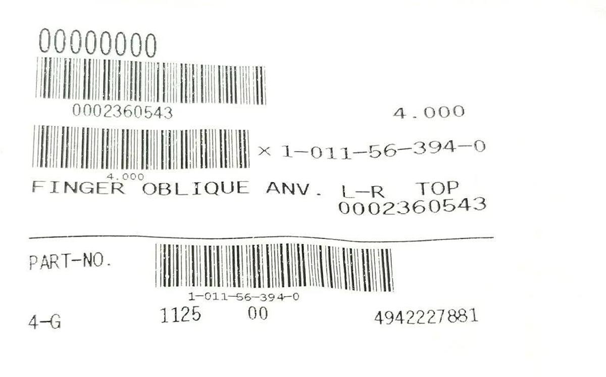 LOT OF 4 NEW KRONES 1-011-56-394-0 FINGERS 1011563940