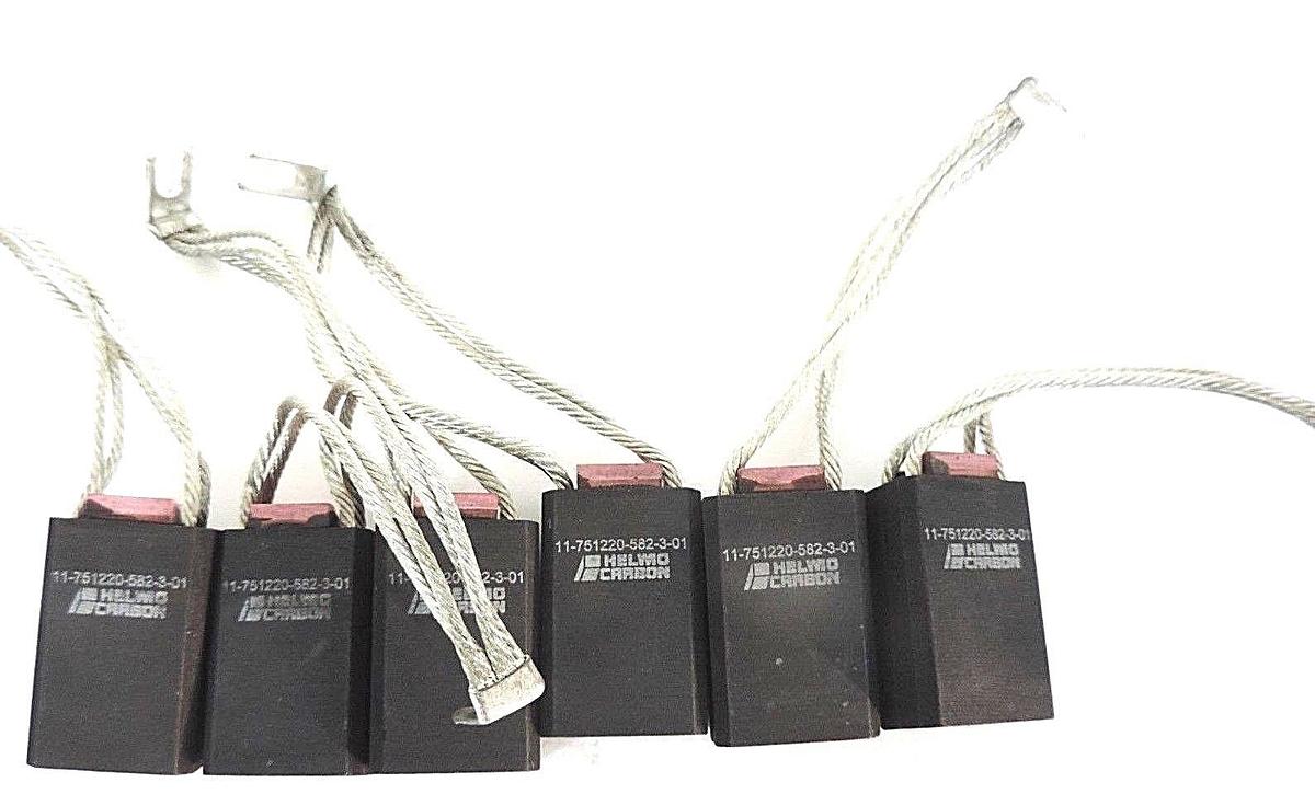 Used BOX OF 6 NEW HELWIG CARBON 11-751220-582-3-01 CARBON BRUSHES 11751220582301