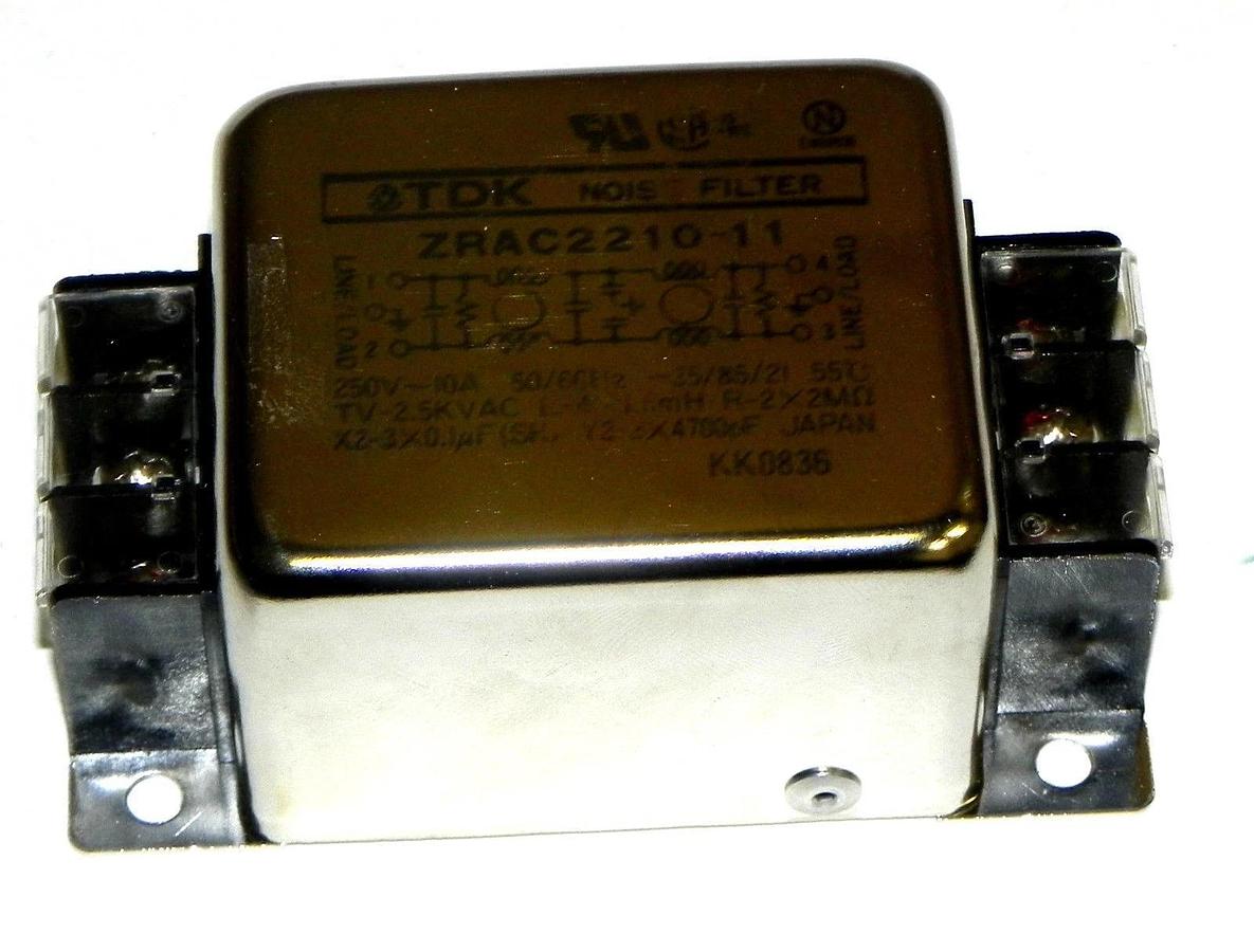 Used TDK ZRAC2210-11 NOISE FILTER 10AMP 250V ZRAC221011