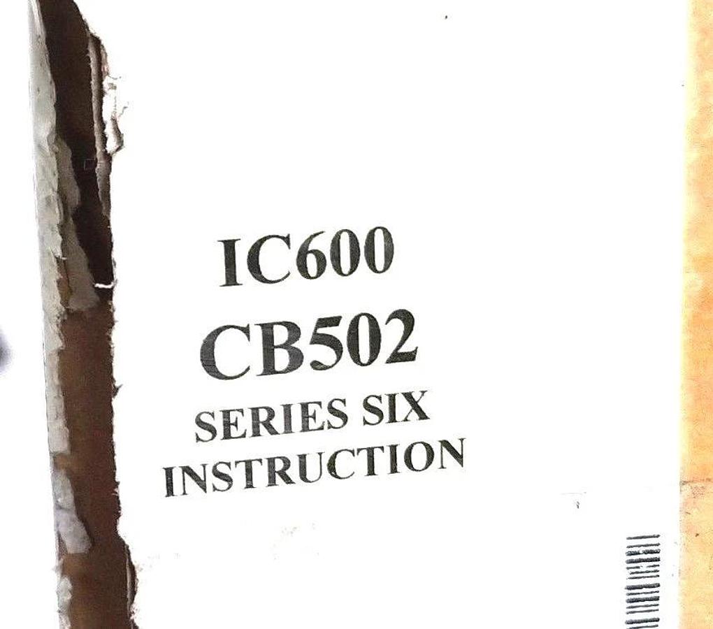 Used GE IC600CB502D CONTROL MODULE ASM. NO. 44A297094-G01 W/ IC600-FP501K FACEPLATE