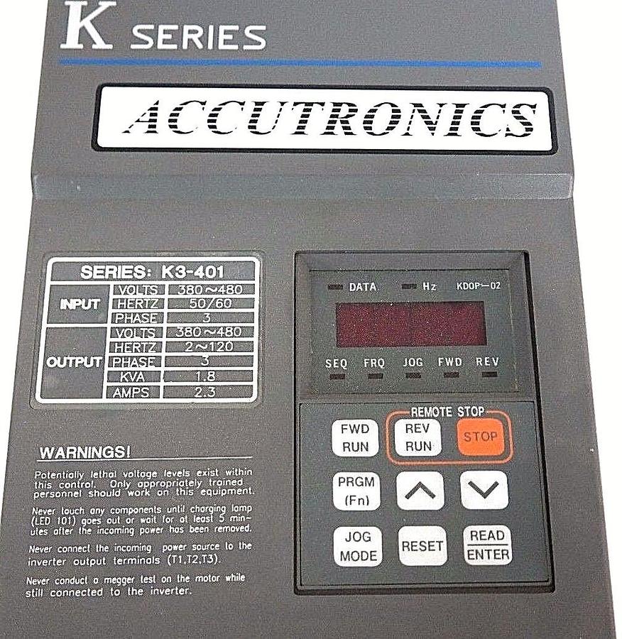 Used NEW ACCUTRONICS K3-401 VARIABLE FREQUENCY DRIVE K3-401-2003