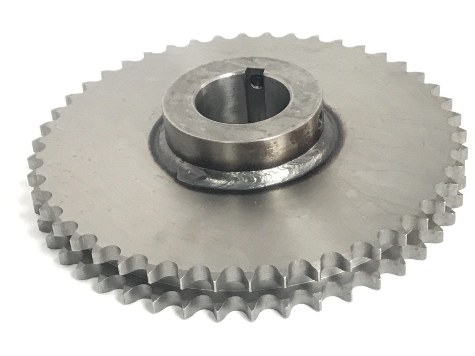 Used NIB LINN GEAR 60L46 DOUBLE STRAND CHAIN SPROCKET #60, 2-1/2"BORE, 46 TEETH