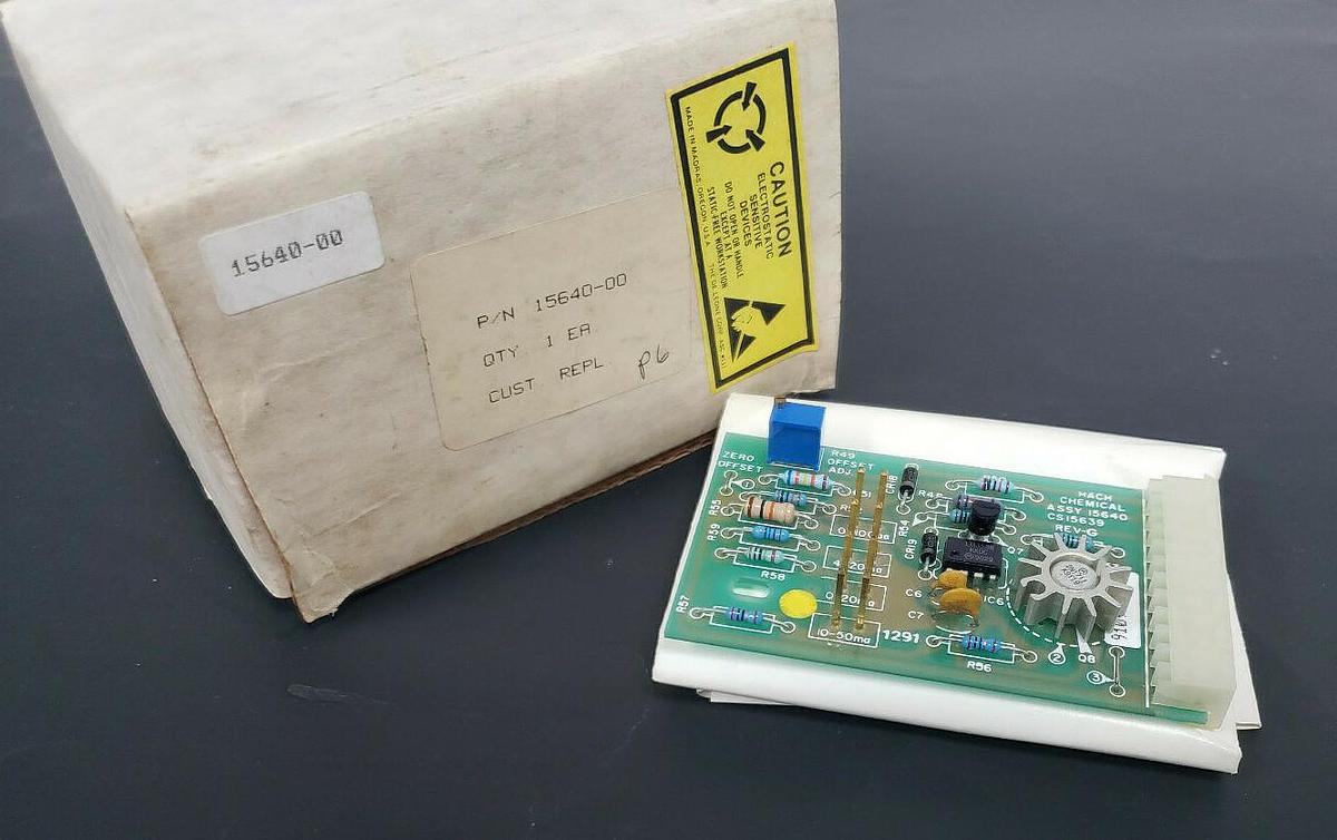 Used NIB HACH CHEMICAL ASSY: 15640-00 CURRENT OUTPUT BOARD CS15639  FS15639 15640