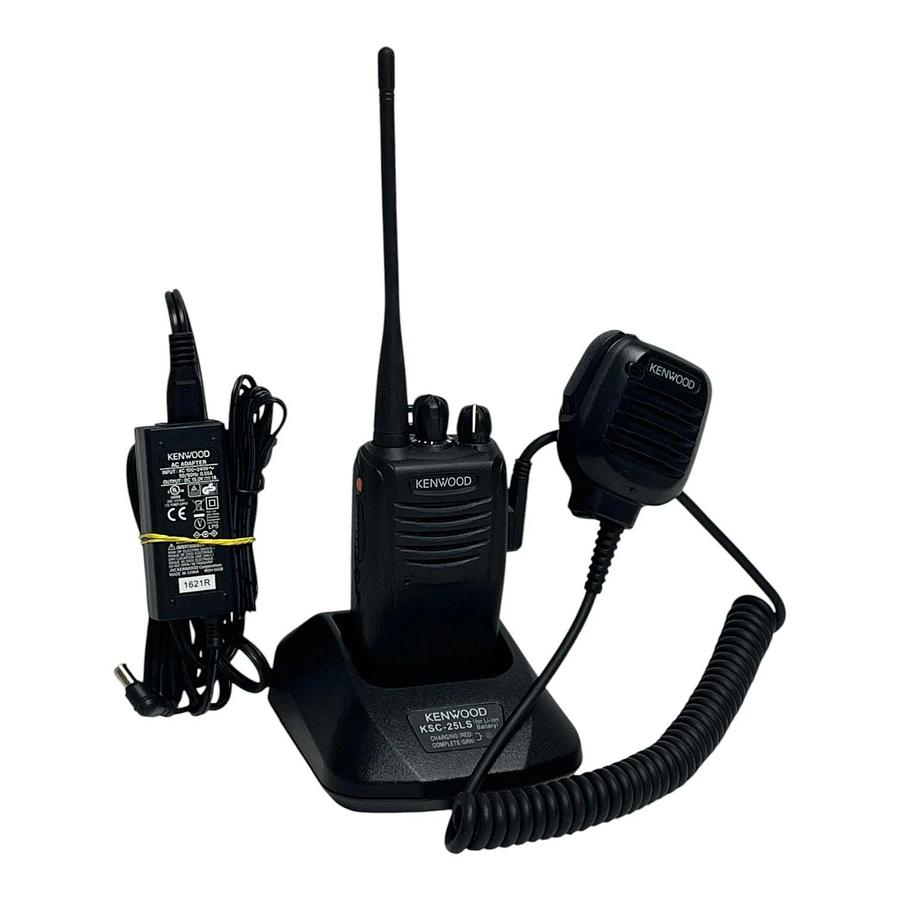 Used Kenwood TK-3360-K Radio KSC-25LS Charger KMC-45D Mic Midport MKNB26 Set 3