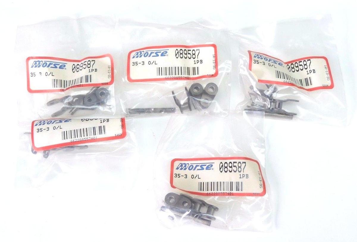Used BOX OF 5 NEW MORSE 322434 OFFSET LINKS 35-3 O/L, 089587
