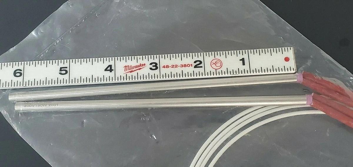 Used LOT OF 2 NEW MISUMI MCHS6-160-V200-W190-F500 CARTRIDGE HEATERS